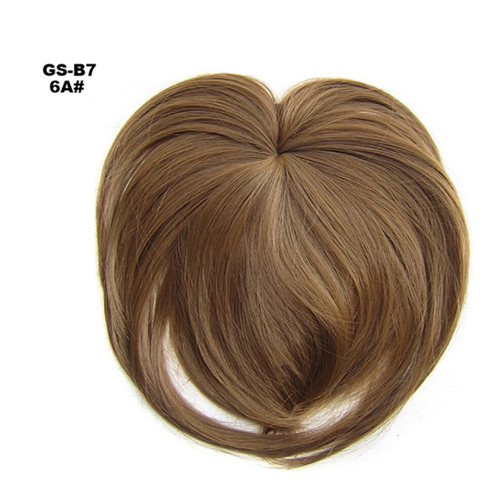 Human Hair Topper with Bangs for Women, Clip-in