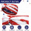 Fasce per capelli patriottiche USA per il 4 luglio, rosse, bianche e blu. 7