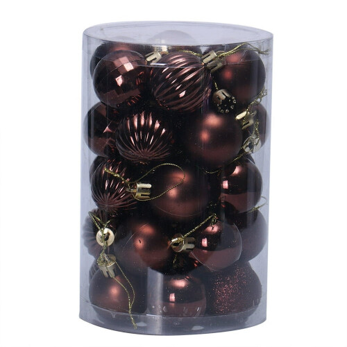 Christmas tree ball ornament dark purple 40mm