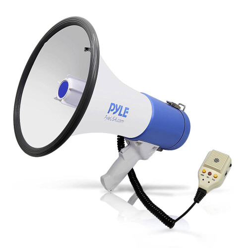 PylePro 蓝色便携式扩音喇叭 50瓦 3600码声距