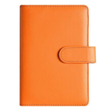 A5/A6 Budget-Ordnerplaner Notizbuchumschlag PU Loseblatt-Handbuch 6-Loch-Ordner Tagebuch Papierumschlag Schulbedarf orange A6