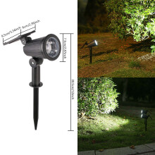 Solar buitenspot, helder wit licht, 3 instelbare niveaus, IPX65 waterdicht, geschikt voor oprit, achtertuin, tuin, veranda en looppad.