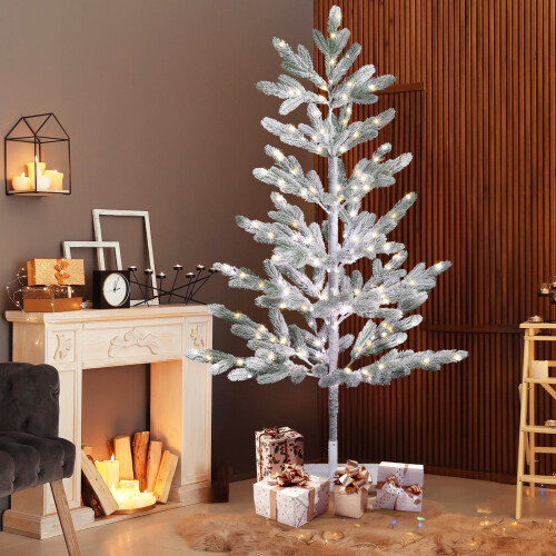 Ktaxon pine Christmas tree pre-lit 4 ft 325 warm white