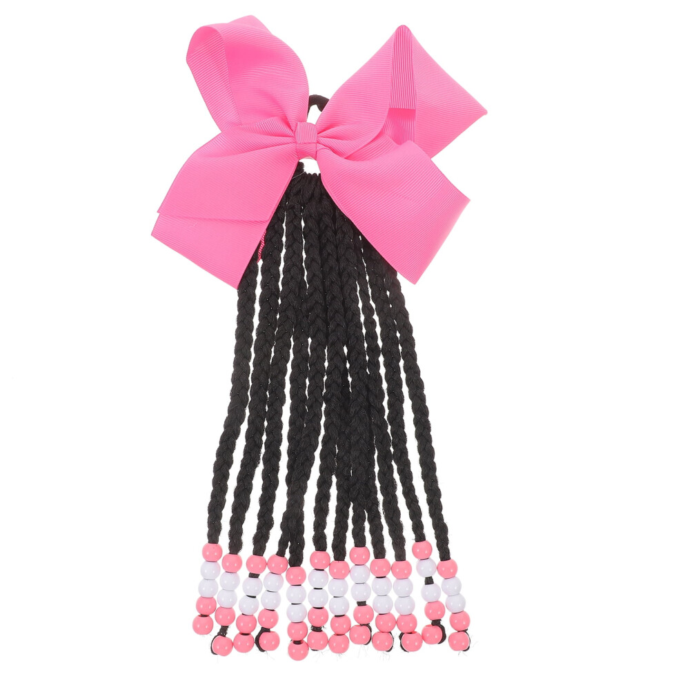 Kids ponytail hair extension scrunchie braided wig with
