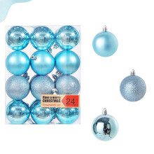 Ozmmyan Christmas ball ornaments light blue 6 cm