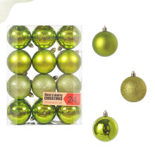 Christmas ball ornaments green 6 cm