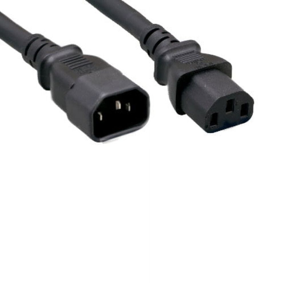 Kentek Ac Power Cord C13 To C14 6 Ft 14 Awg Black 972745918219