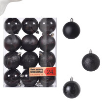 Ozmmyan Christmas ball ornaments black 6 cm