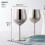 Stainless Steel Wine Glasses Silver 6 pcs 2