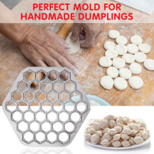 Herramienta para hacer dumplings Kraoden, aleación de aluminio, 37 agujeros.