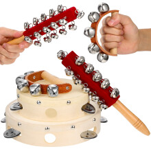 PATKAW Half Moon Tambourine with Bells, 1 piece