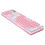 Wired Ergonomic Mechanical Gaming Keyboard Pink ABS 1
