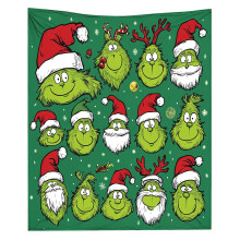 Couverture polaire de Noël Grinch 152 x 102 cm