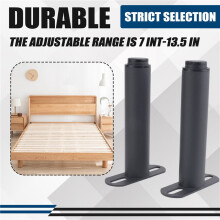 2 Stuks (7-13,5 Inch) Verstelbare Metalen Bedframe Steunpoten, Bedframe Middenlatten Zware Steunpoten Vervangende Onderdelen