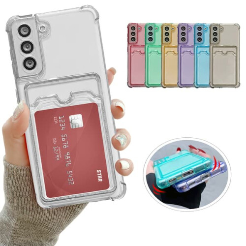 Samsung Galaxy S21 case grey with card slot
