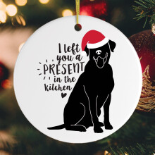 Black Labrador Christmas Ornament