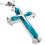 Jacenvly stainless steel pendant necklace blue 3
