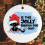 Black Cat Christmas Ornament with Humorous Design 1