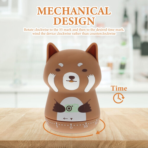 Cube Kitchen Timer Mechanical Wind-up 2 pcs 60 Min 2