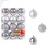 Ozmmyan Christmas Ball Ornaments Silver 6 cm 1