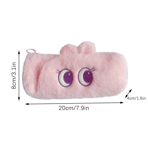 maxioxia Girl Heart Rabbit Eyes Λούτρινη Κασετίνα για Φοιτητές Χαριτωμένη Μεγάλης 2