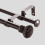 Set de bare de perdea duble Urbanest cu bilă canelată, 5/8", 84"-120", bronz 1