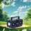 Ηλιακό ηχείο Bluetooth lulshou με FM & φακό, ασύρματο φορητό ηχείο για αυτοκίνητο, 4