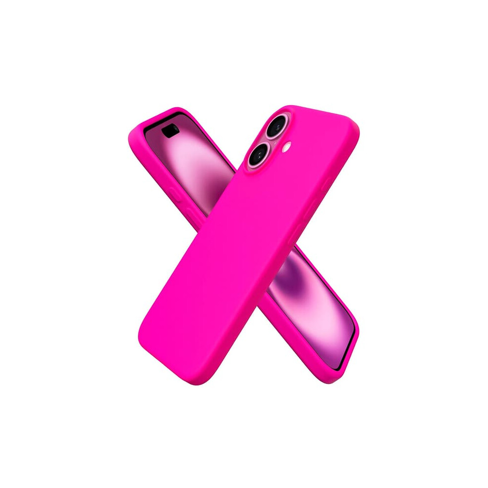 Iphone 16 Plus Shockproof Silicone Case Hot Pink 962029659945