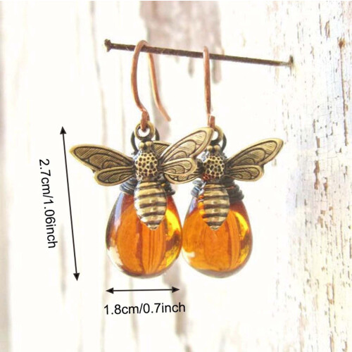Σκουλαρίκια Retro Bee Drop Amber1Pear 2