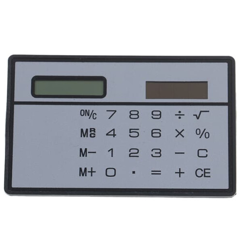 Credit Card Calculator Pocket Size Silver