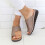 Women's Brown Platform Flip Flops Size 41 2