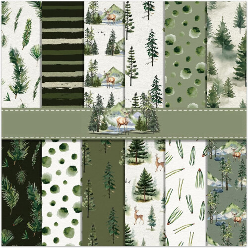 Christmas scrapbook paper 12x12 inches 24 sheets