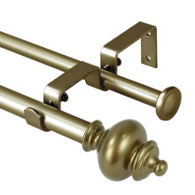 Urbanest round double curtain rod set antique gold 48-84