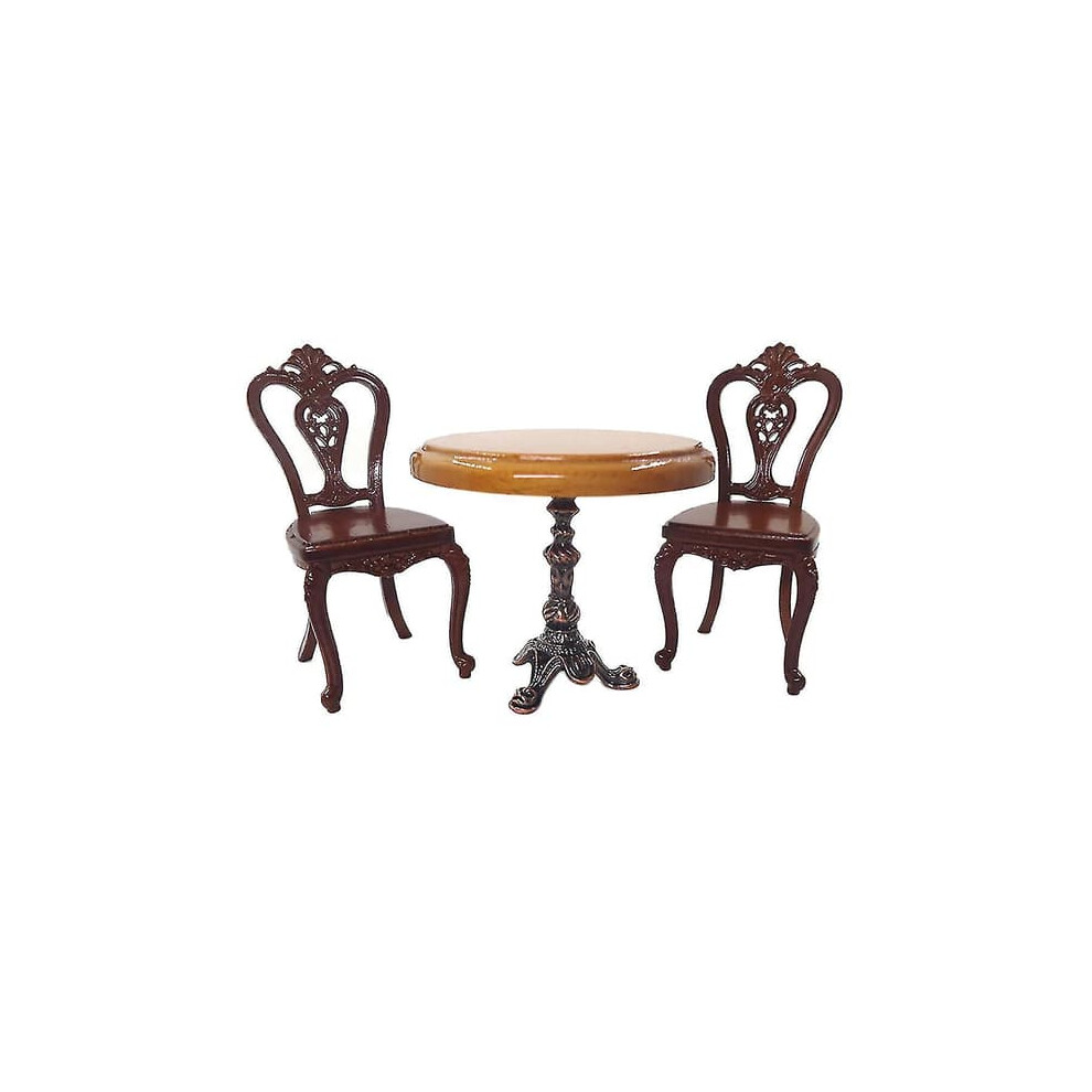 Dollhouse miniature kitchen table and chairs set 1:12 scale
