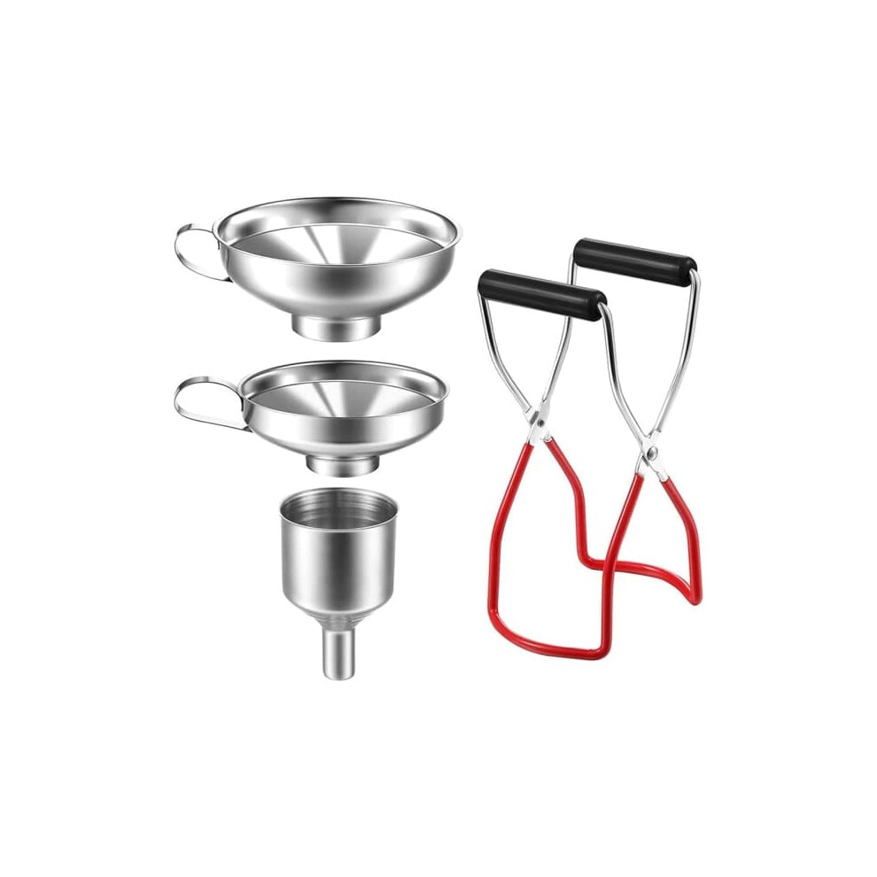 Stainless Steel Jam Funnel Set with Handle 4-Piece-image-OPC-PW5QCXQ-NEW