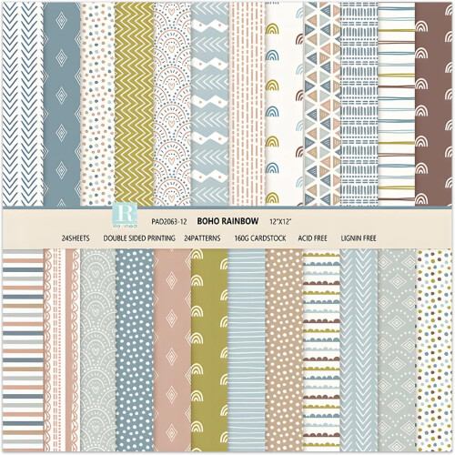 Christmas scrapbook paper 12x12 inches, 24 sheets,