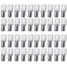 40 Piezas de Terminales de Crimpado de Tipo SC de Alambre de Cobre Estañado, Conectores de Cable en Anillo 2.5mm2 M4/M5/M6 SC2.5-5