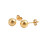 Gold ball earrings 1 pair 1