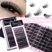 DIY eyelash extension single cluster false lashes