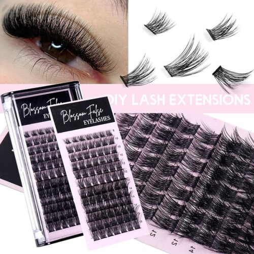 DIY eyelash extension single cluster false lashes