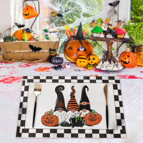 Halloween placemats linen heat-insulating 4 pcs 2