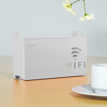 Wi-Fi Router Shelf Storage Box Wall-Mounted ABS Gray
