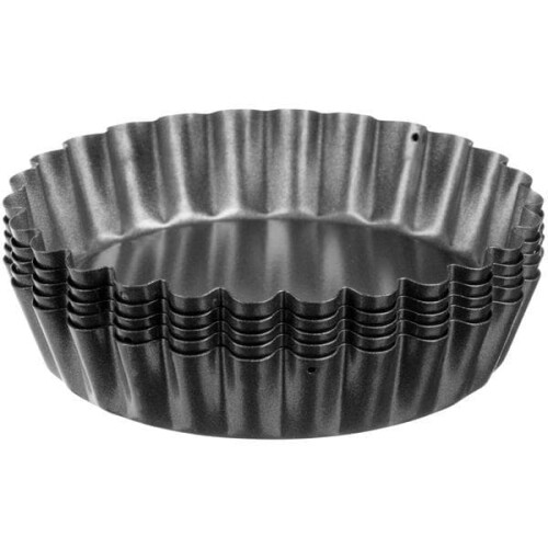 Pie form Gastromax black 10 cm 4 pcs