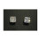 Magnetic earrings silver square stones 7mm 1