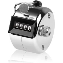 Manual Metal Counter Silver Hand Tally Counter