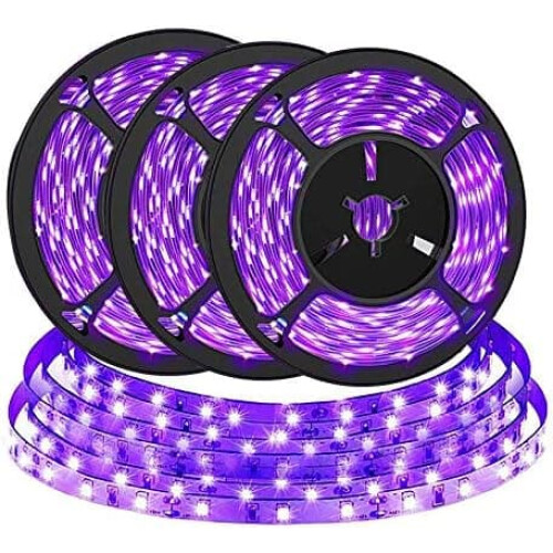 UV LED ljusremsa lila svart3-pack2m4,5W5V USB