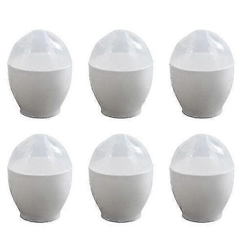 Microwave Egg Steamer Cup Portable Poacher 6 pcs White