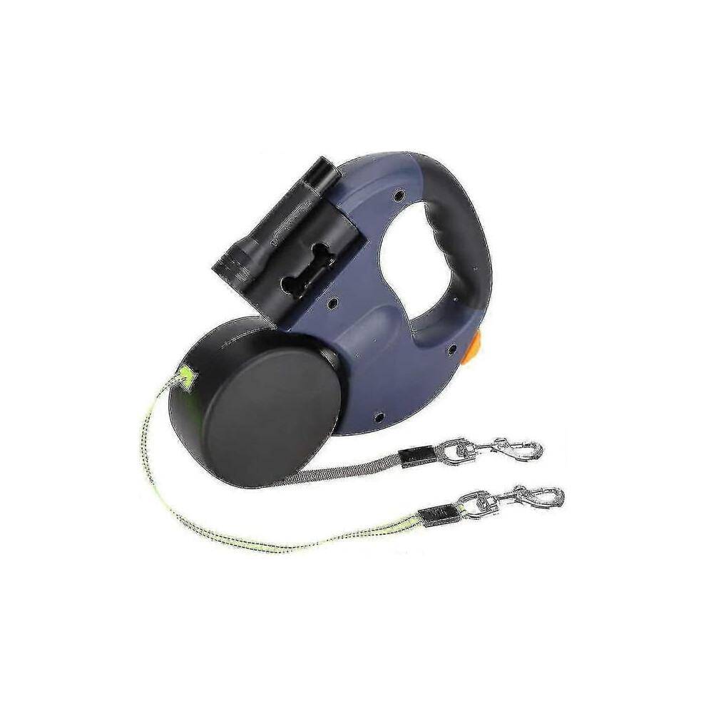Double Retractable Dog Leash 3M X 2 Gray 962125293562