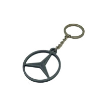 Mercedes Benz keychain emblem accessory gray M