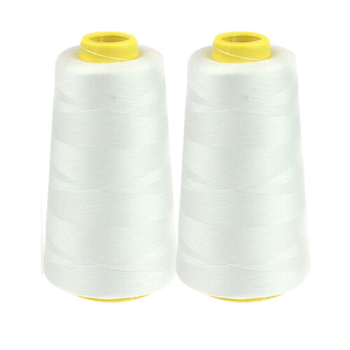 Polyester Sewing Thread White 2300 Yards 2-Pack 1